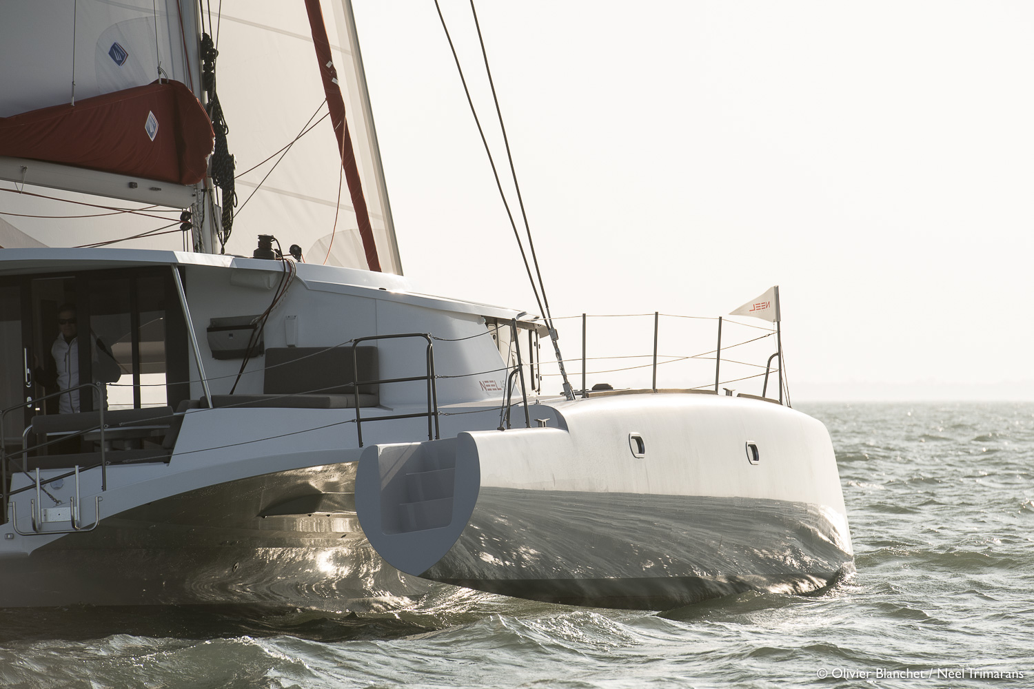 Banque Images Navigation Neel 45 Evolution - Neel Trimarans au large de La Rochelle