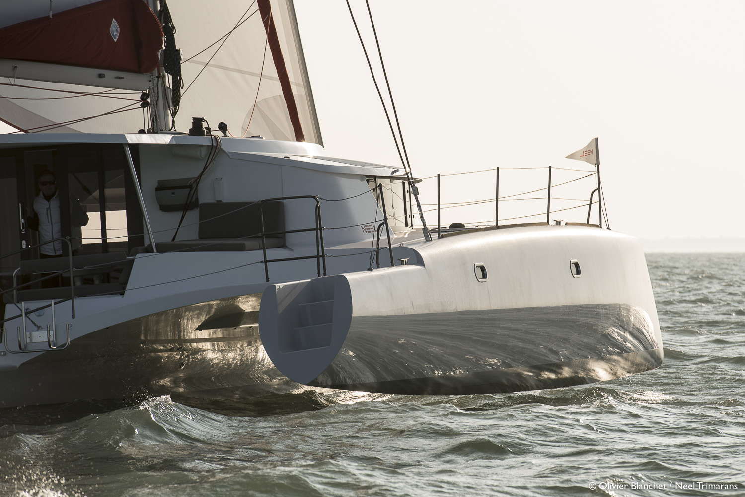 Banque Images Navigation Neel 45 Evolution - Neel Trimarans au large de La Rochelle