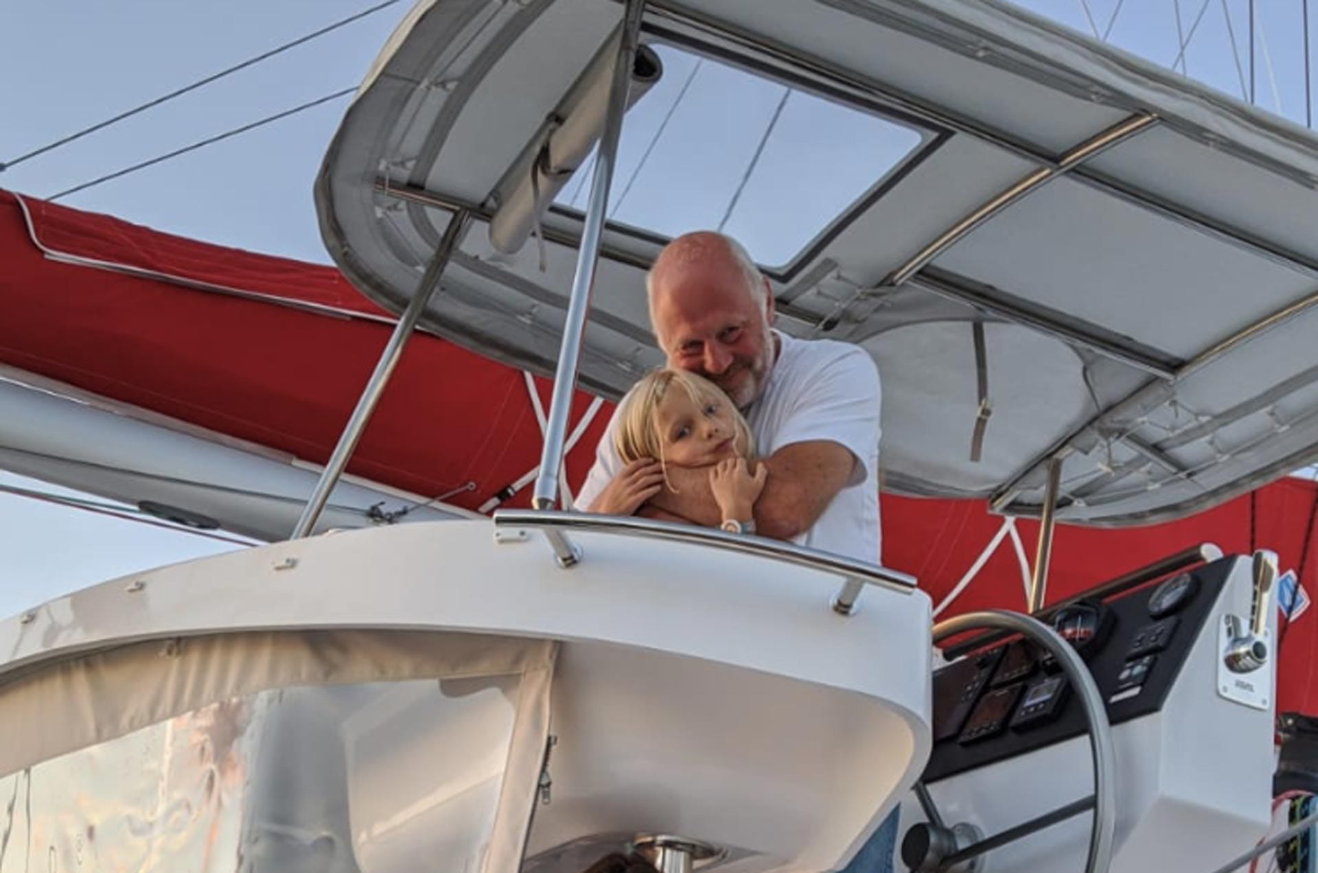 Steve and Rachel aboard their NEEL 51 “Off the hill” 1