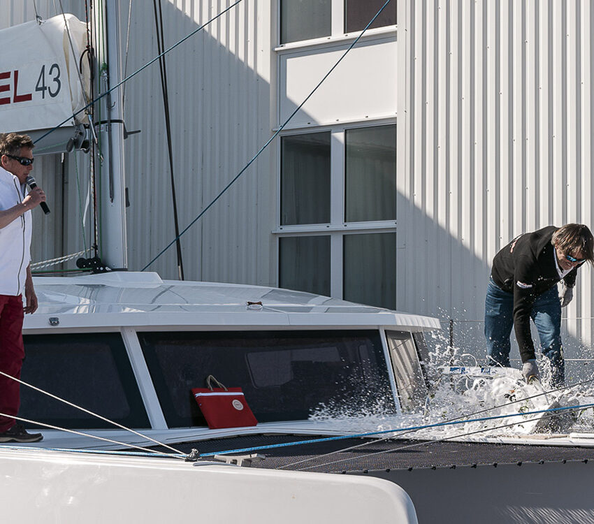 Yannick Bestaven, winner of the 2020-2021 Vendée Globe, godfather of the NEEL 43 13